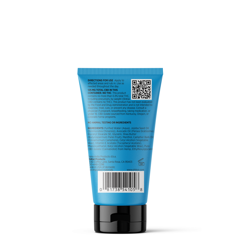 Shikai Products - 1 oz CBD Cream with Menthol | 125mg CBD Shikai Products - 1 oz CBD Cream with Menthol | 125mg CBD